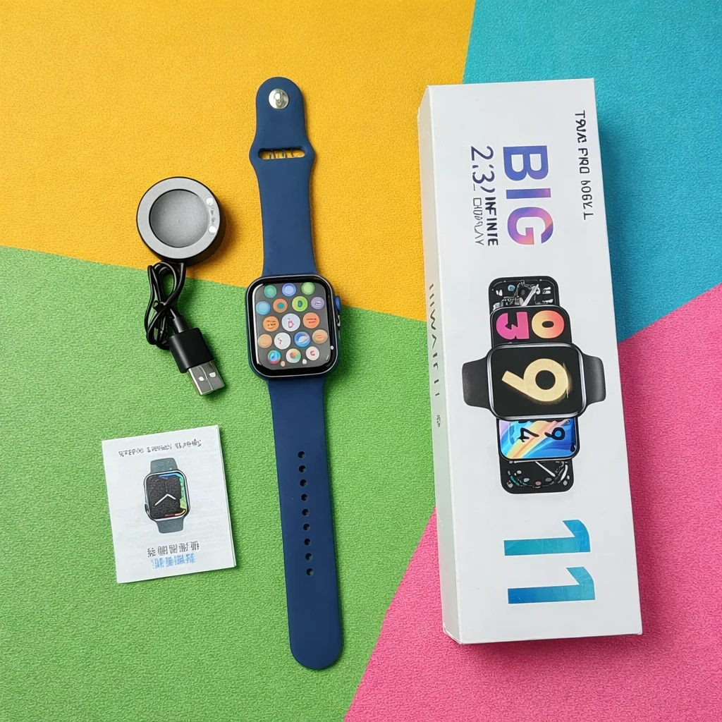 image_201 T900 Pro Max L Series 11 Fitness Tracker Heart Rate Blood Pressure Monitor Sports Smart Watch - Image 1