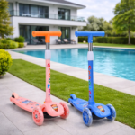 Latest Cool Adjustable Height  3 Wheels Kick Scooter With  PU LED Extra Wide Safe For a  Child - Image 2