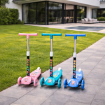 Latest Cool Adjustable Height  3 Wheels Kick Scooter With  PU LED Extra Wide Safe For a  Child - Image 8