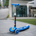 Latest Cool Adjustable Height  3 Wheels Kick Scooter With  PU LED Extra Wide Safe For a  Child - Image 5