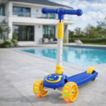 High Quality L560 Adjustable Metal Ride-On Scooter Foldable Design with LED Lights and Music - Image 2