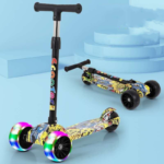 Latest 601-Grafitti Mini Kids Scooter Foldable Skateboard With Adjustable Height &LED Lights - Image 5