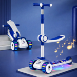 Hottest LK-606 Foldable Seat Flash Wheels Kick Scooter Adjustable Height Children Toys with Music - Image 13
