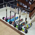 Latest 601-Grafitti Mini Kids Scooter Foldable Skateboard With Adjustable Height &LED Lights - Image 3