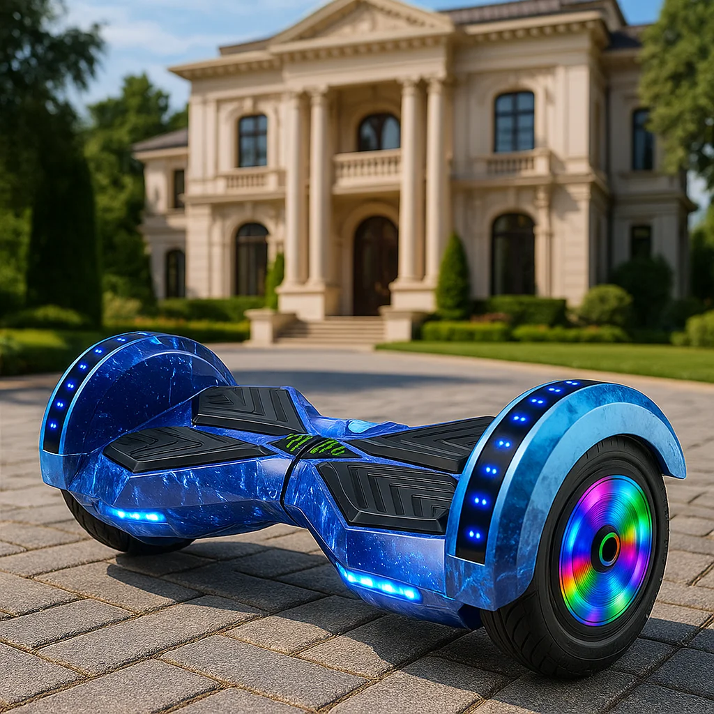 c32b3950-ab54-4bc8-8c1e-59e7a75d71c7 Smart Hoverboard 8 Inch Backlit LED Self Balancing Electric Scooter with Bluetooth Music - Image 1
